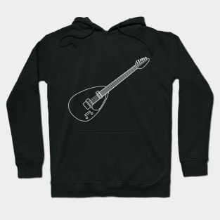 Classic Vox Mark VI Teardrop guitar outline graphic Hoodie